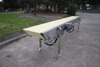 CONTECH Stainless Steel Motorised Variable Speed Conveyor 4.3m Long